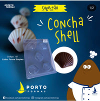 Thumbnail for Forma De Chocolate - Forma De Chocolate Simples - Conchas Pequenas Cod PF137