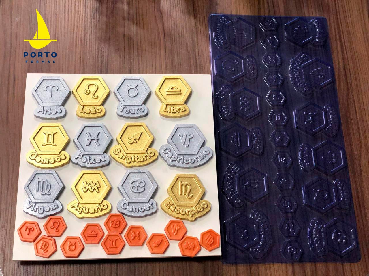 Forma De Chocolate - Placa Para Modelagem - Símbolos Signos – PF858