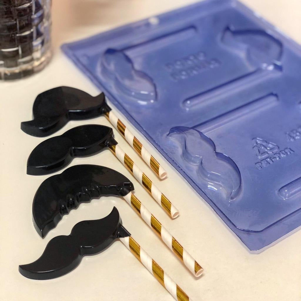 Forma Simples Acetato - Pirulito Bigodes - PF453