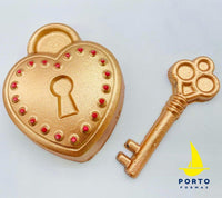 Thumbnail for Forma de Chocolate Especial 3 Partes - Coração Cadeado - PF1103