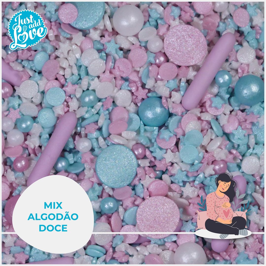 Sprinkles E Pérolas - Mix Algodão Doce - 70g