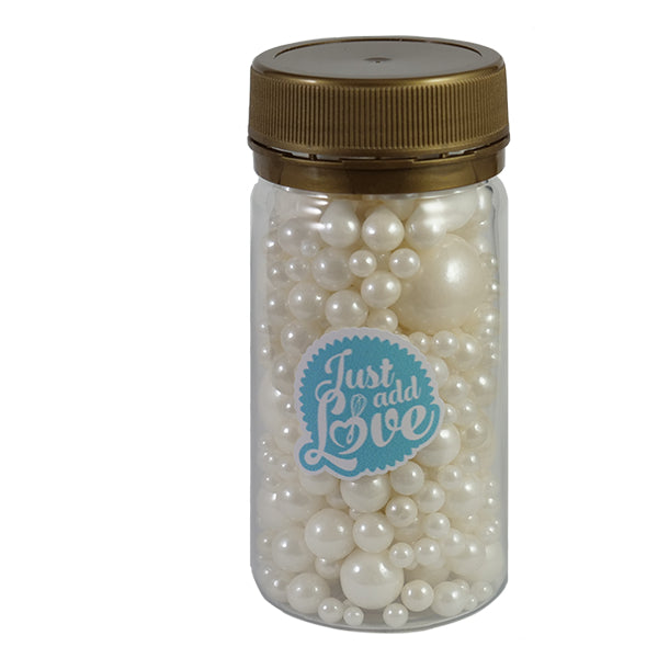 Sprinkles E Pérolas - Mix Pérolas Brancas - 80gr