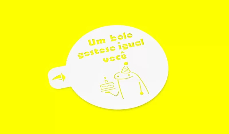Stencil Um Bolo Gostoso Igual a Você 15cm - Porto Formas