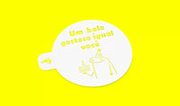 Thumbnail for Stencil Um Bolo Gostoso Igual a Você 15cm - Porto Formas
