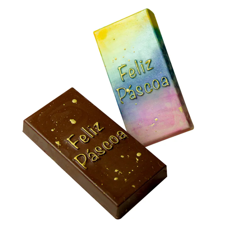 Forma de Chocolate Especial 3 Partes -  Barra Feliz Páscoa - BWB10565