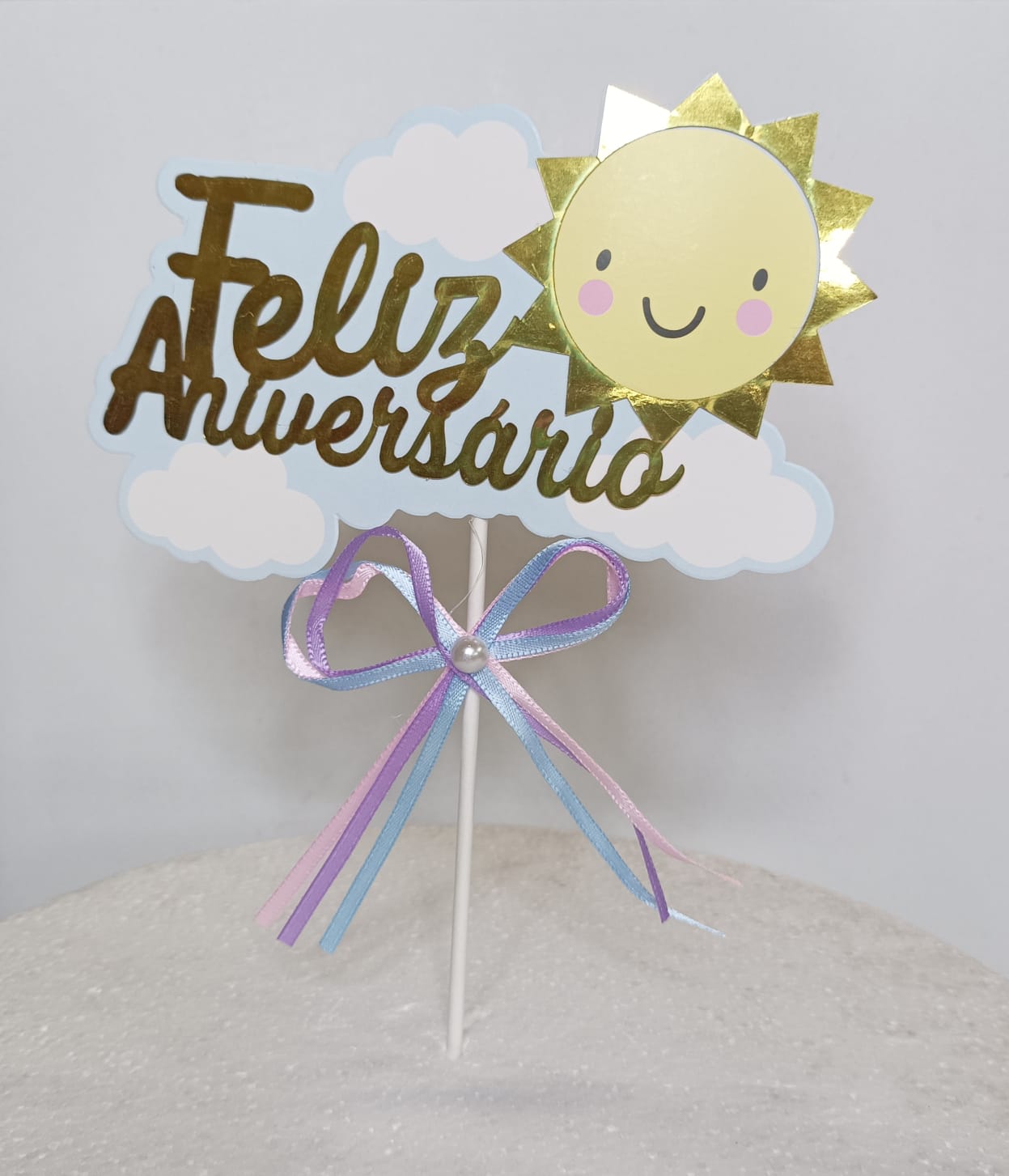 Topper Bolo Feliz Aniversário Sol 4