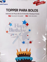 Thumbnail for Topper Bolo Feliz Aniversário 19