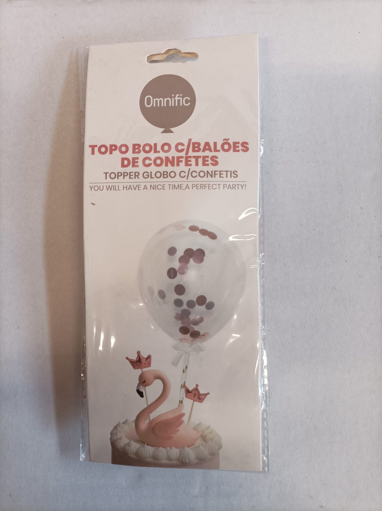 Topo Bolo com Balão de Confetes 2 - 2pcs