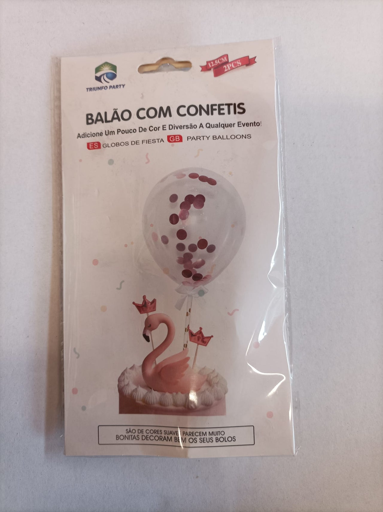 Balão com  Confetis 3 - 2pcs