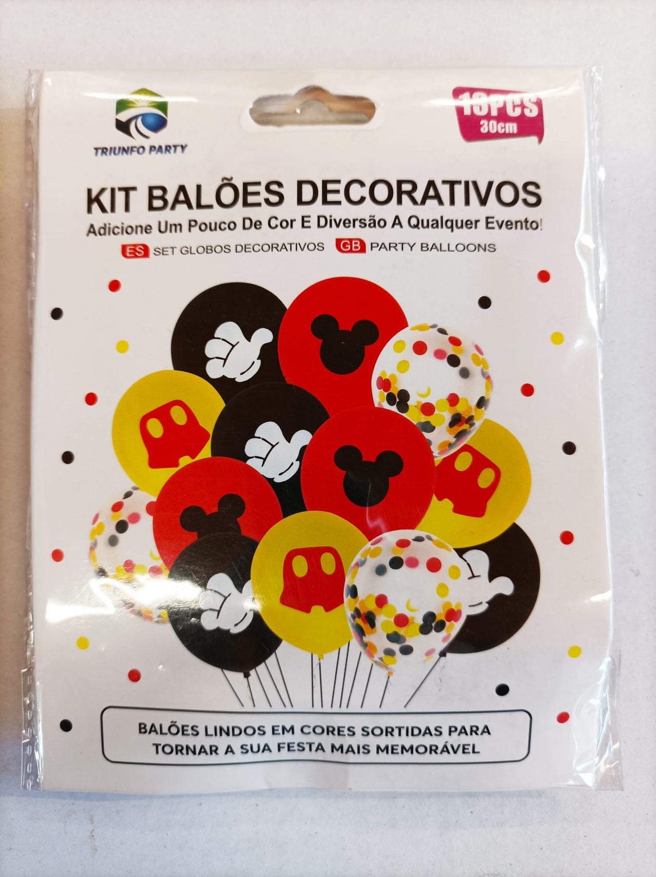 Kit Balão Mickey Mouse - 13 pçs