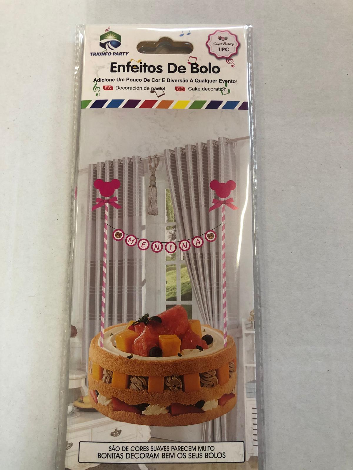 Topper Rosa Menina - 1pc – LittleCakeshop