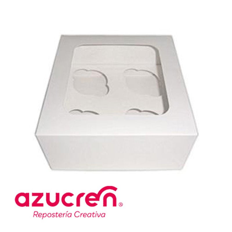 Caixa De Transporte Com Visor 4 cupcakes