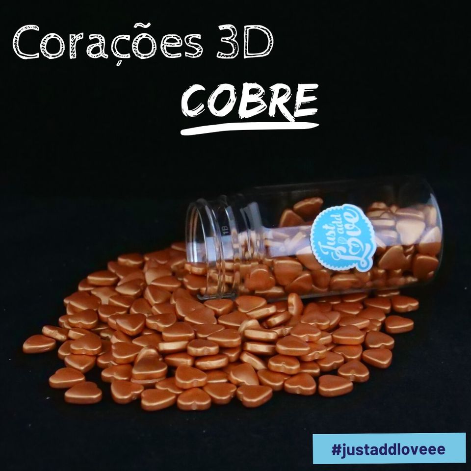 Corações 3D Cobre - 75g