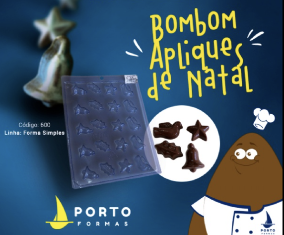 Forma Acetato Simples - Bombom Enfeites Natal –PF600