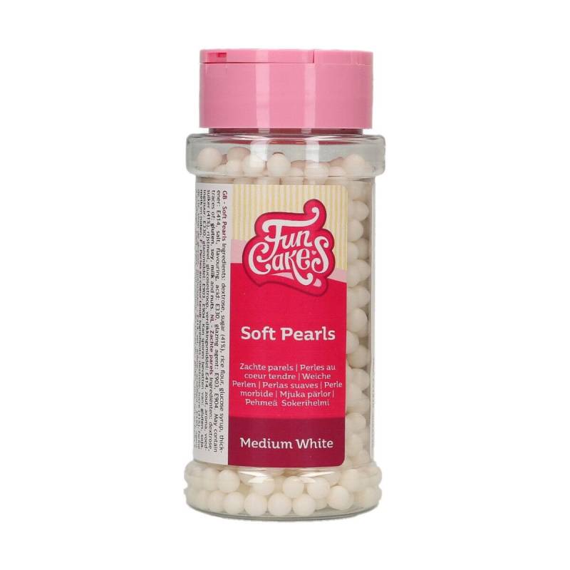 Perola Branca Macia Média 60gr - Funcakes