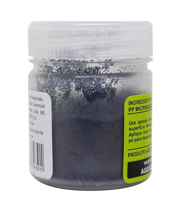 Glitter em Pó para Decoração Preto 5g - Sugar Art