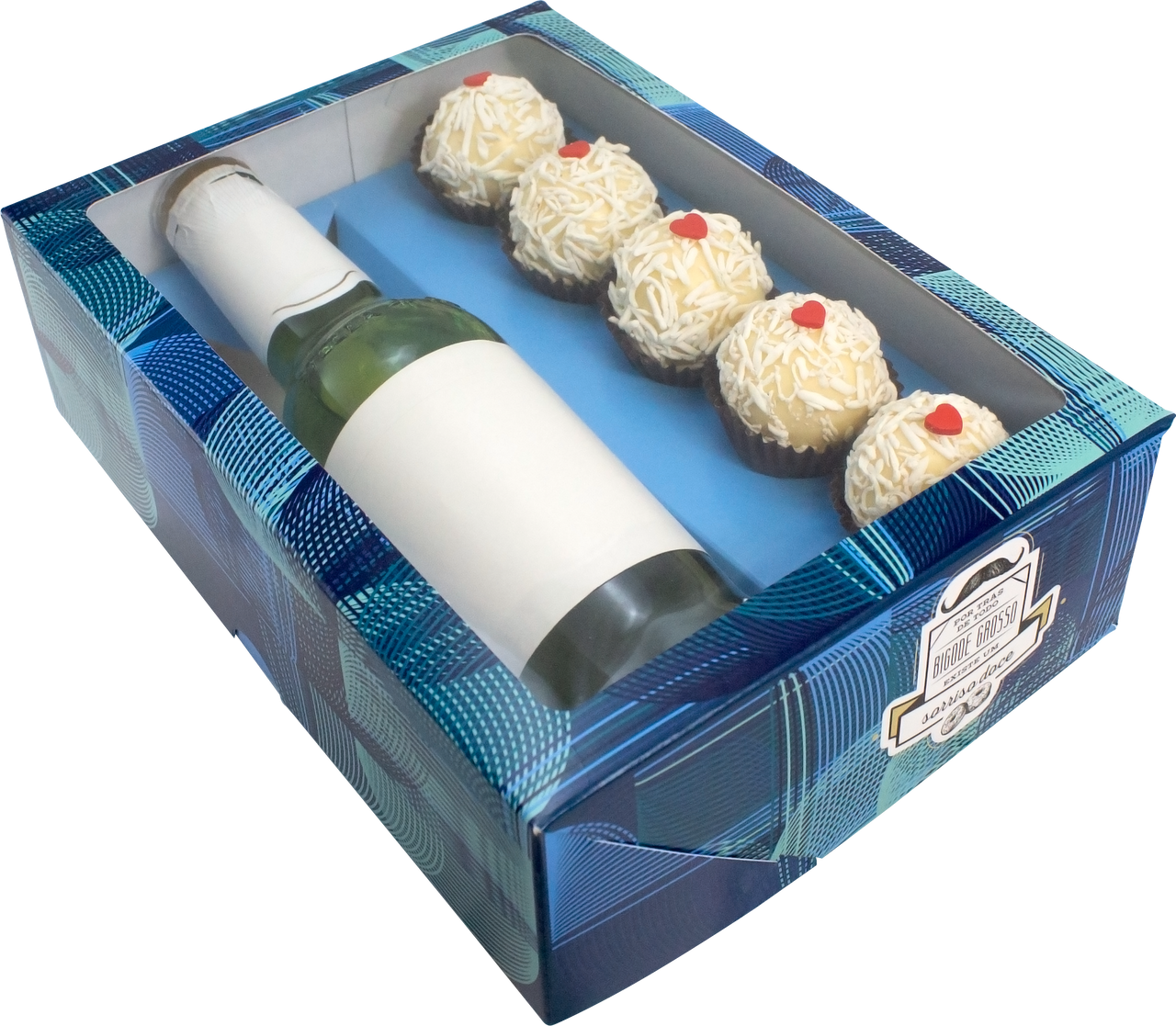 Caixa Garrafa ou Lata + Doces Sorriso Doce - Pack 10 Unidades