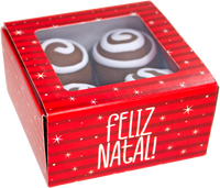 Thumbnail for Caixa gaveta c/ visor 4 doces Noel c/10un