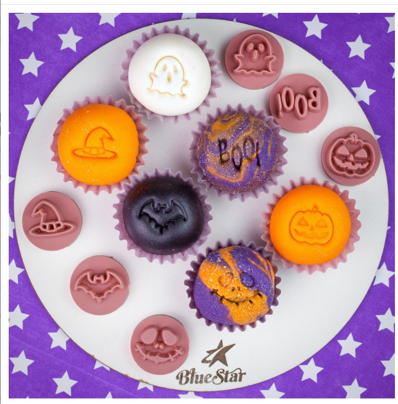 Kit Carimbos Halloween - Rosa (2cm)
