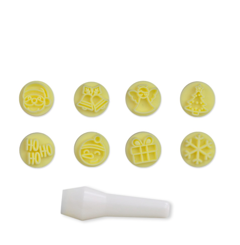 Kit Carimbos Natal Amarelo (2cm)
