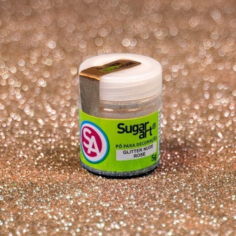 Glitter em Pó para Decoração Nude Rosê 5g - Sugar Art