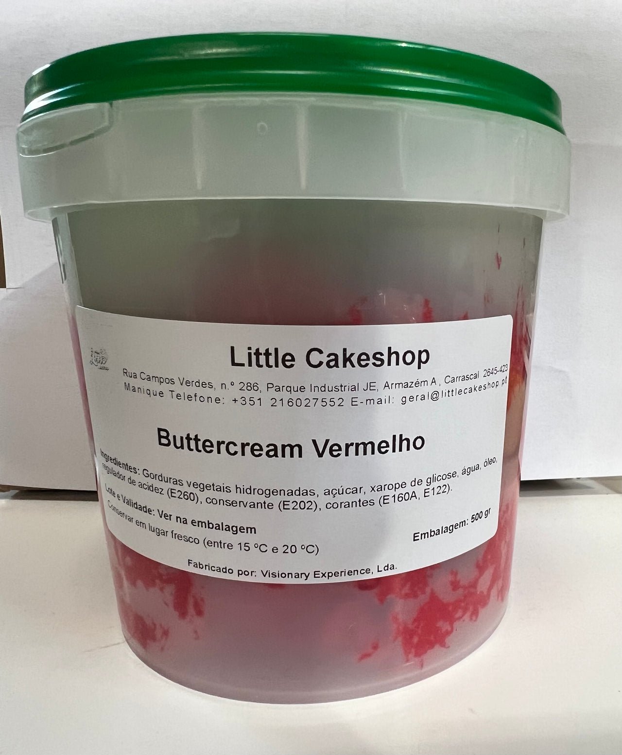 Buttercream Cor Vermelho Intenso 500gr - Littlecakeshop