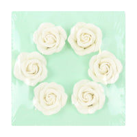 Thumbnail for Rosas em Pasta de açúcar Branca 45mm - PME