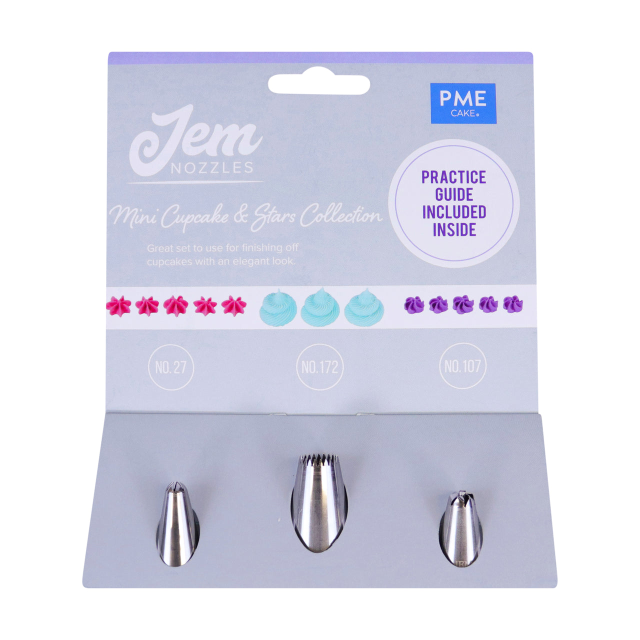 Kit Bico de Confeitar MiniCupcake e Estrelas 3 un - PME