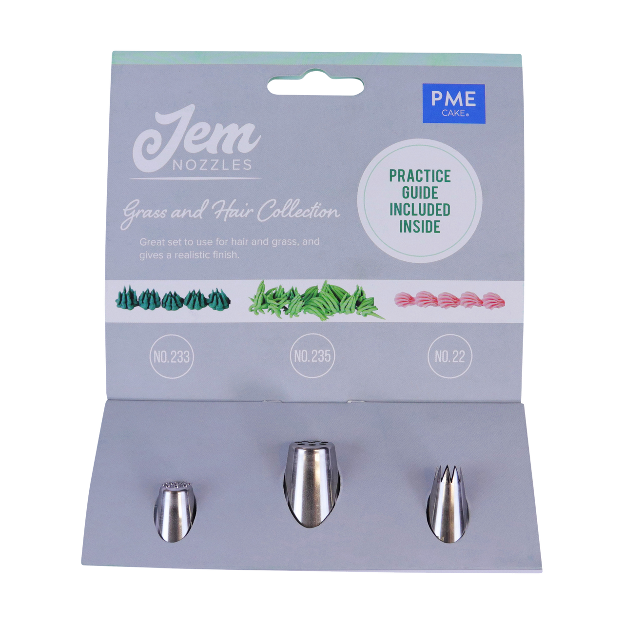 Kit Bico de Confeitar Relva e Cabelo 3 un - PME