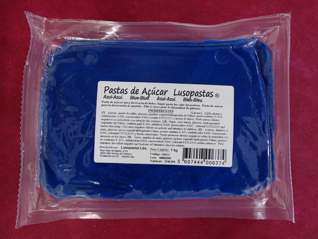 Pasta de Açúcar Azul-Azul 1kg