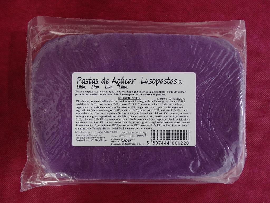 Pasta de Açúcar Lilas 1kg