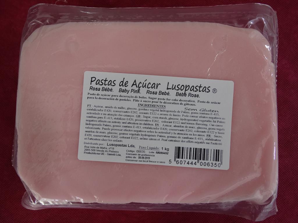 Pasta de Açúcar Rosa Bebe 1kg