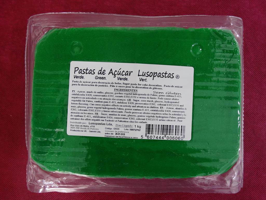Pasta de Açúcar Verde  1kg