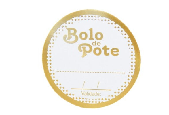 Etiqueta Adesiva Bolo de Pote 50UN