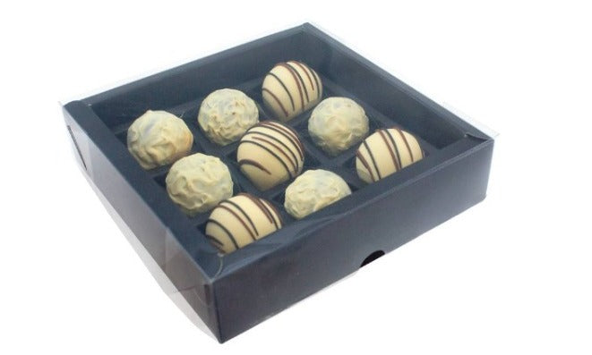 Caixa Borda Premium (9 DOCES) cor preta - pack 10 unidades