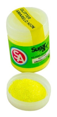 Thumbnail for Glitter em Pó para Decoração Amarelo Neon 5g - Sugar Art