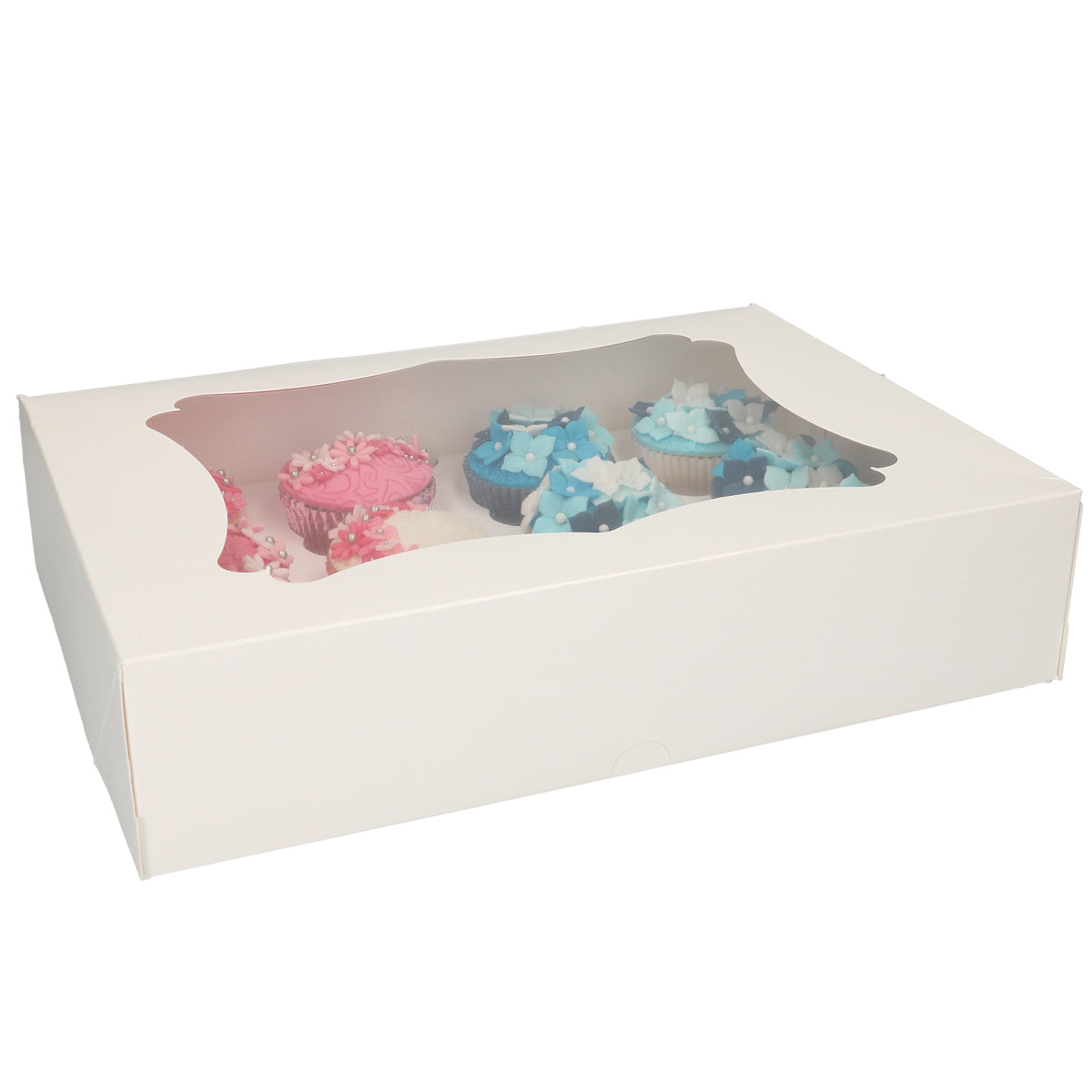 Caixas Diversas - Kit C/ 3 Un Caixas Para 12 Cupcakes Branca