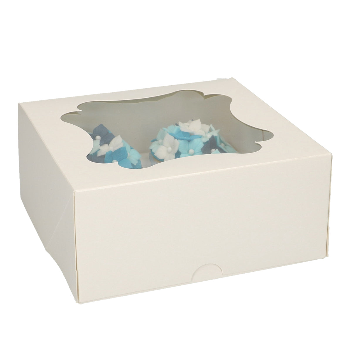 Caixas Diversas - Kit C/ 5 Un Caixas Para 04 Cupcakes Branca