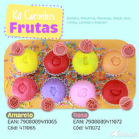 Thumbnail for Carimbos - Kit Carimbos Frutas (9pcs) - Rosa Bebê