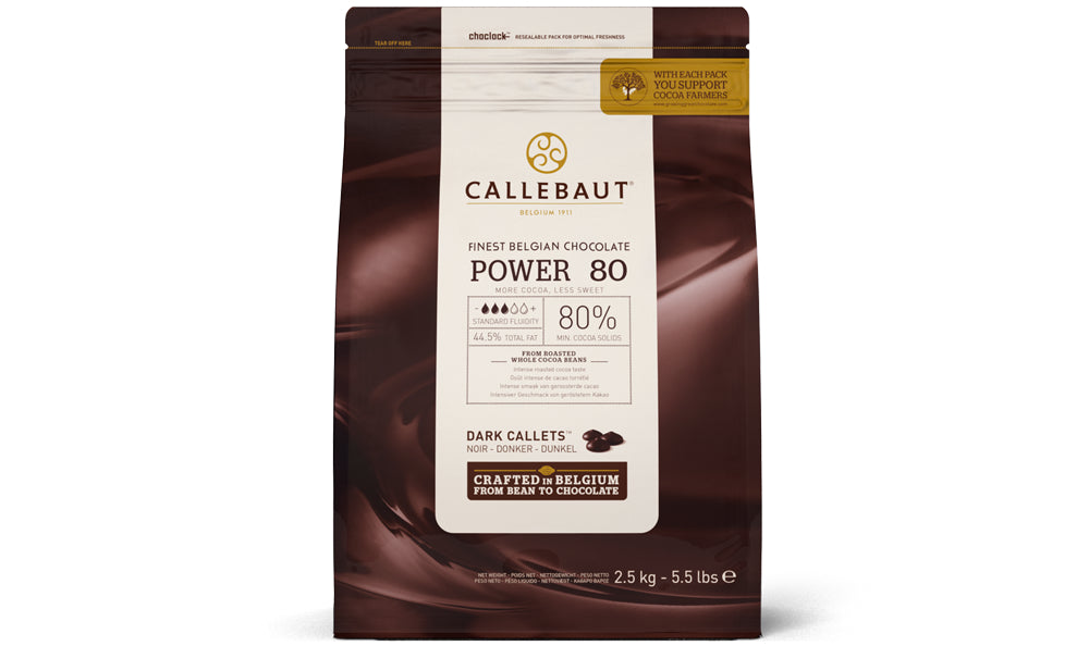 Chocolates - Chocolate Belga Callets 80% Power - 2,5kg Callebaut