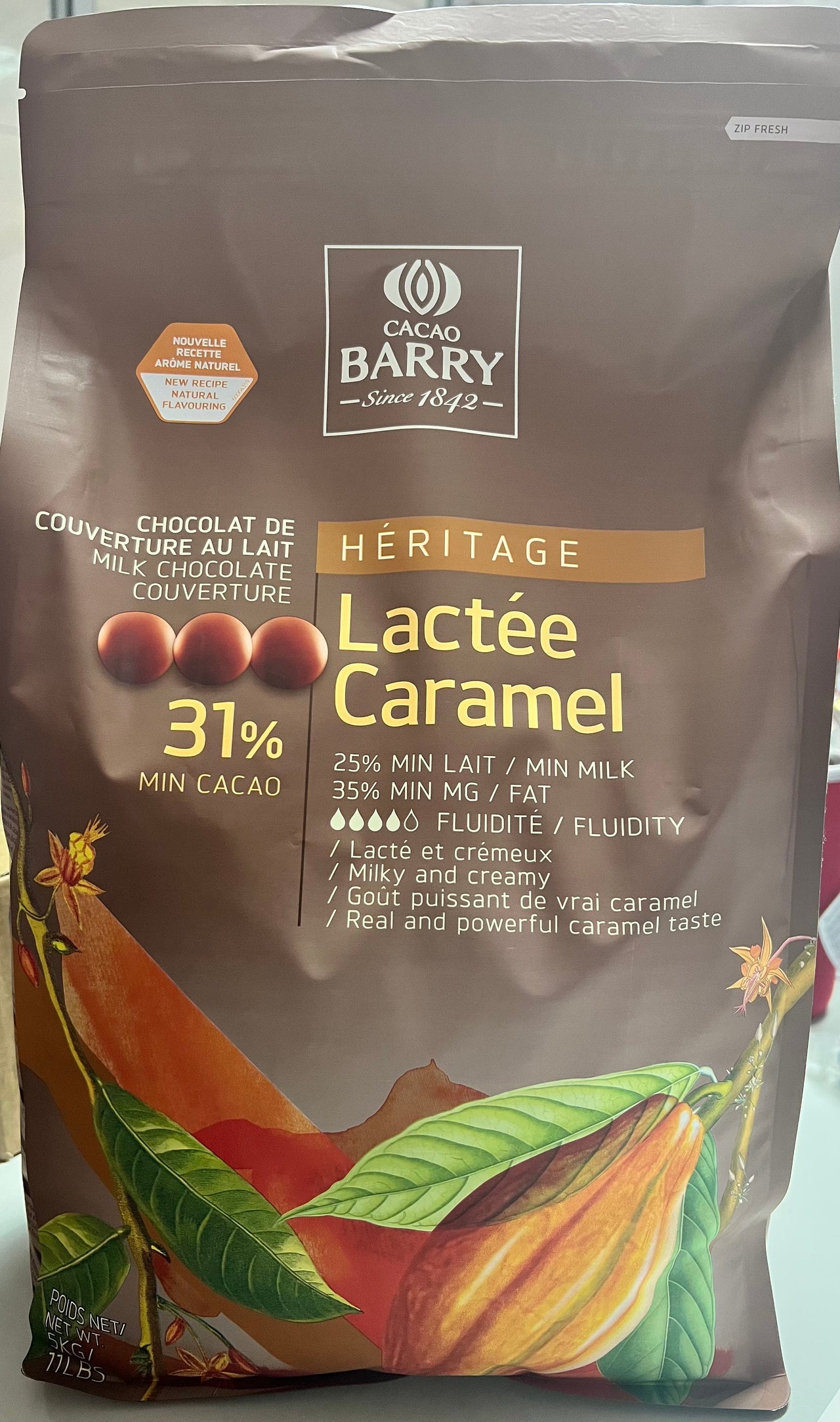 Chocolates - Chocolate Lactée Caramel (31%) 5kg - Barry