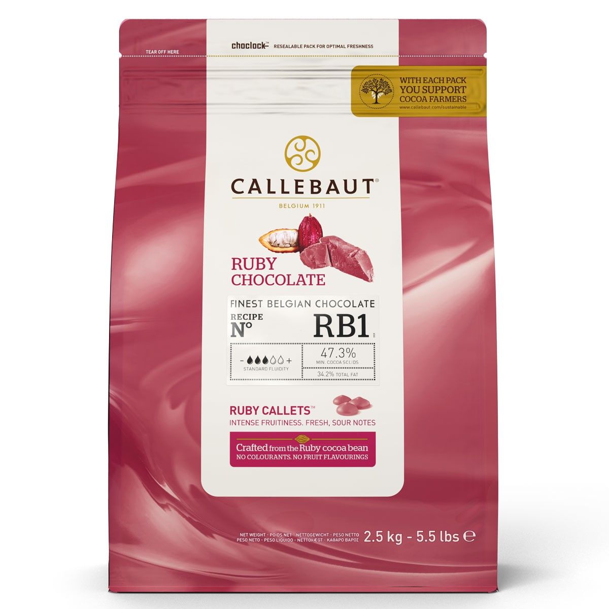 Chocolates - Chocolate Ruby - 2,5 Kg Callebaut