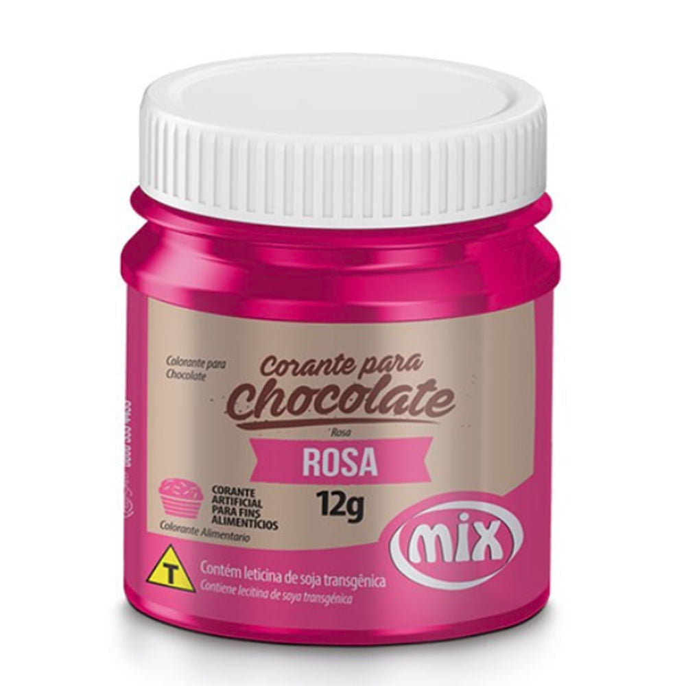 Corantes Alimentares - Corante Em Gel Para Chocolate Rosa 12g MIX
