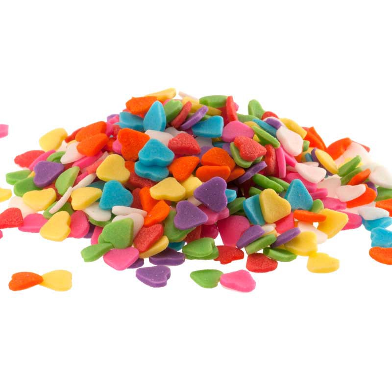 Decorações Açucar - Confetti Açúcar Corações 100 Gr - Dekora