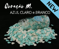 Thumbnail for Decorações Açucar - Corações M Azul Claro E Branco - 55g