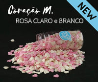 Thumbnail for Decorações Açucar - Corações M Rosa Claro E Branco - 55g