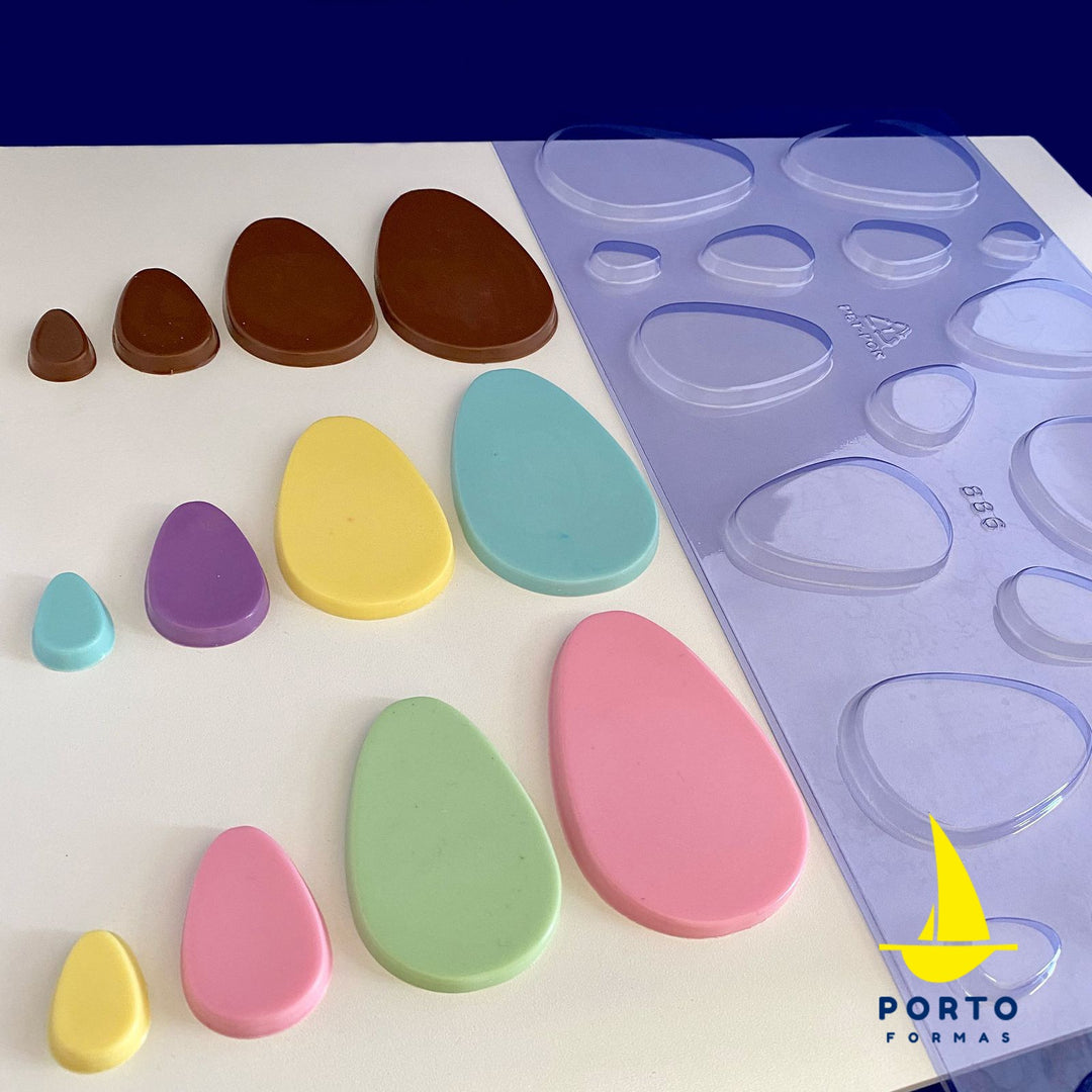 Forma De Chocolate - Folha De Modelagem - Ovos Tabletes - PF886