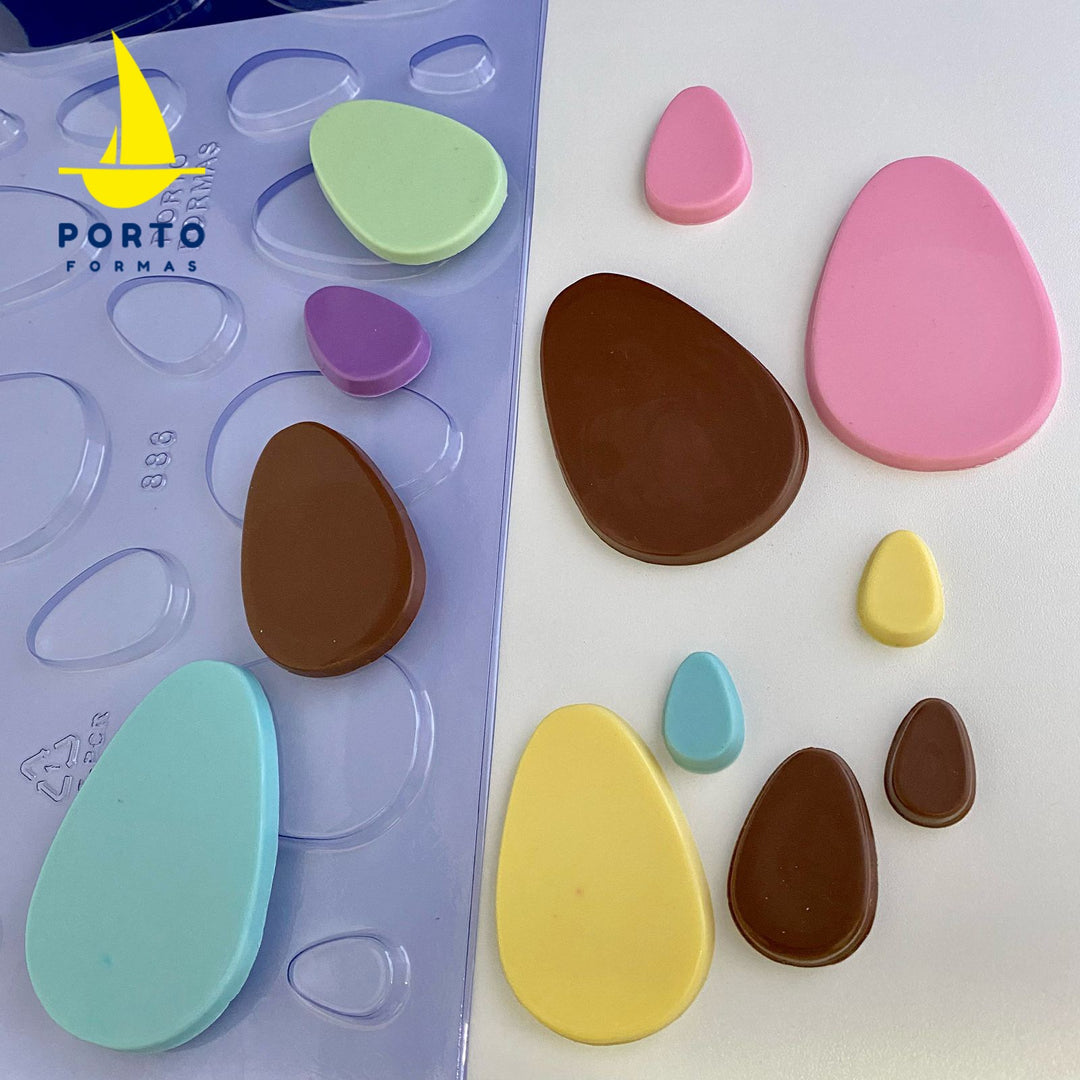 Forma De Chocolate - Folha De Modelagem - Ovos Tabletes - PF886