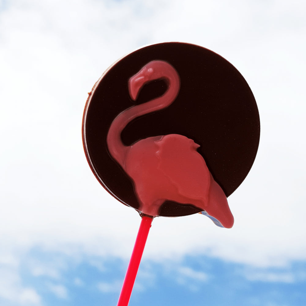 Forma De Chocolate - Forma Acetato Simples - Pirulito Flamingo - BWB3566