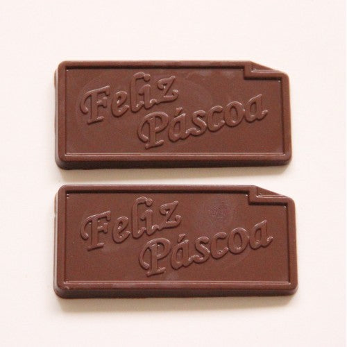 Forma De Chocolate - Forma Acetato Simples -  Placa Feliz Páscoa - BWB1380